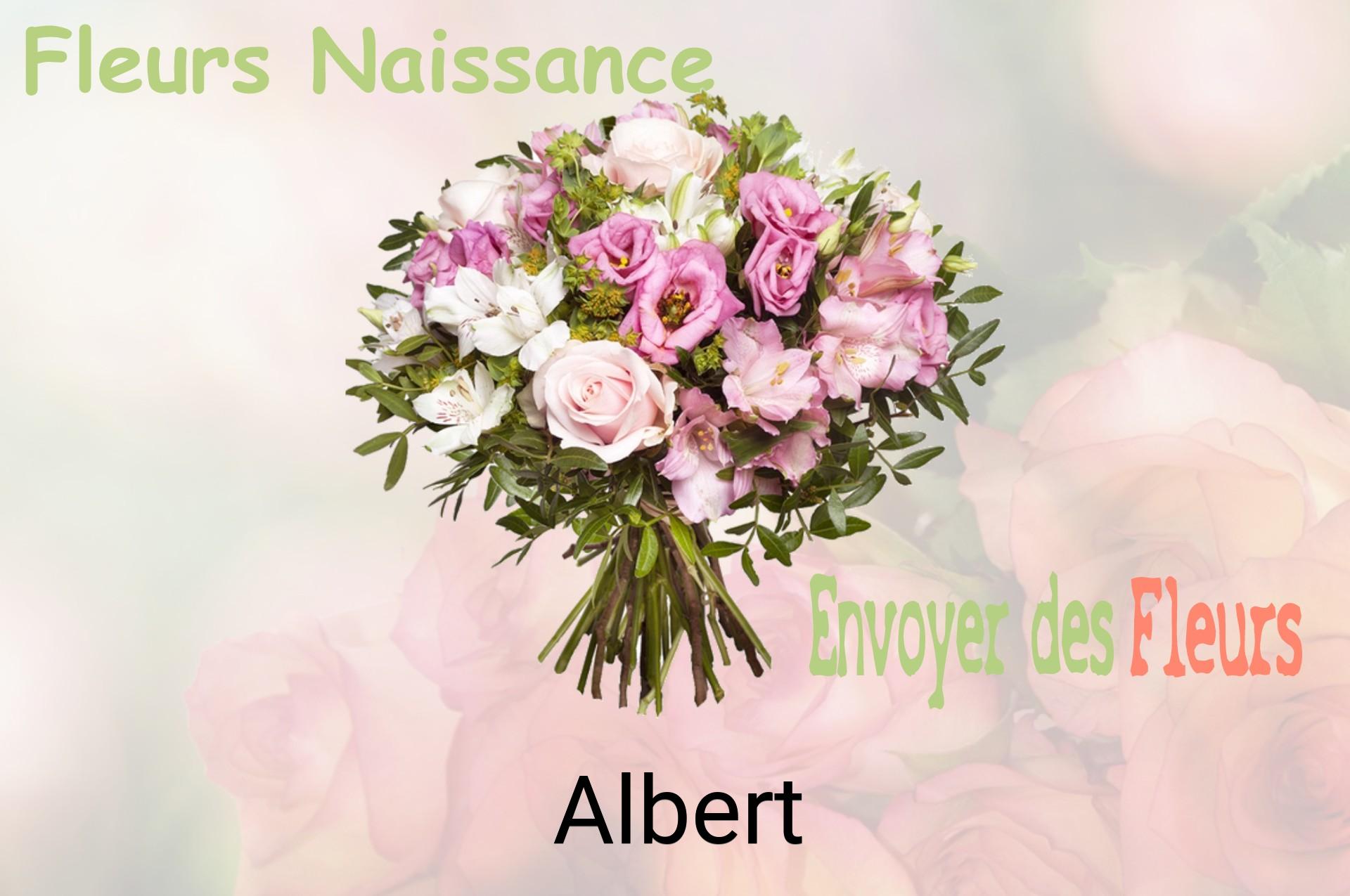 Bouquet de fleurs de naissance livré à Albert